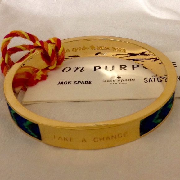 KATE SPADE On Purpose Take a Chance Bangle Green - Picture 1 of 3